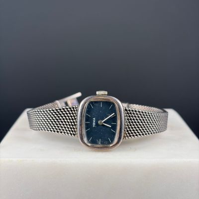 YEMA Montre de dame, boitier et bracelet en argent maille ti…