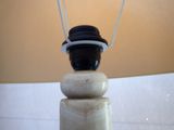 a lamp that is on top of a table