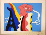 a picture of a painting of a man smoking a cigarette
