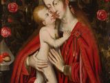 une image d'une peinture représentant une femme tenant un bébé