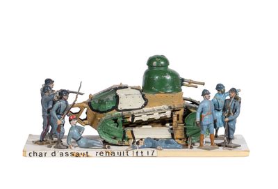 C.B.G. Mignot. 1915-18. Poilus avec Renault F.