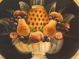 a picture of a painting of fruit in a bowl