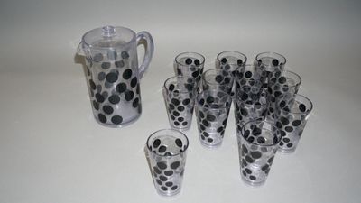 ZAK Designs Pichet à orangeade et 12 verres en plastique tra…