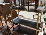 a lot of chairs and a table in a room