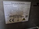 a label on the back of a refrigerator that says commercial refrigeration