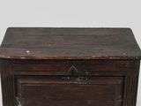 an old wooden chest with a drawer on the top and a drawer on the bottom