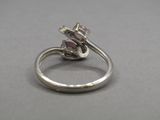 bague en argent sterling sertie d'une tourmaline rose