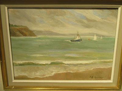 F.A. LARRIEU, HUILE SUR TOILE, MARINE - 23x30 cm 40 - 6…