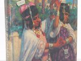 the cover of a book with a painting of two women in traditional clothing
