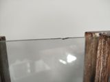 a close up of a piece of glass on a table