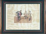 a painting of a group of men standing next to each other