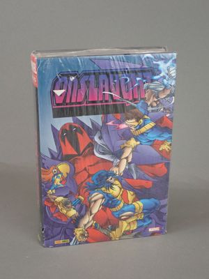 a close up of a comic book on a table