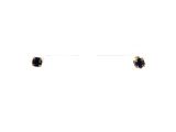 paire de boucles d'oreilles à clous en diamant noir, en or jaune 14 carats