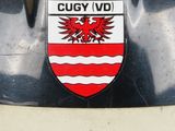a close up of the emblem on the front of a car