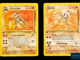 deux cartes Pokémon présentant des motifs différents sur un fond noir