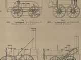 dessin représentant quatre types différents de machines à vapeur sur une feuille de papier