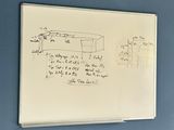 a picture of a white board with a drawing on it