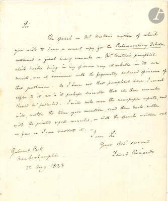 une vieille lettre manuscrite, écrite à l'encre noire