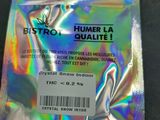 a close up of a foil packet with a label on it