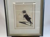 an image of a framed picture of a man on a skateboard