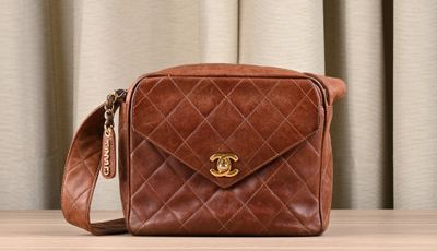 chanel brown quilted leather cross body bag