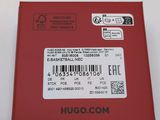 the back of a red box with a barcode on it