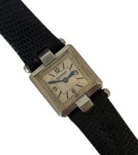 an image of a watch with a black strap on a white background