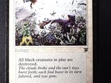 a picture of a card with a picture of a man and a dragon
