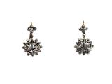 une photo d'une paire de boucles d'oreilles sur fond blanc