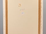 an image of a painting on a wooden easel with a white background
