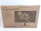 packaging for a computer monitor with a picture of a woman on the screen