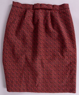 AGNES B Jupe rouge et noire. Taille 38.