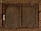 a picture of an old window with a wooden frame