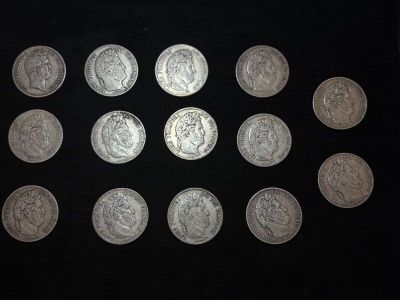 30 pièces de 5 francs Louis-Philippe I, type Domard (1ère, 2…
