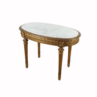 une image représentant une table au plateau en marbre sur fond blanc