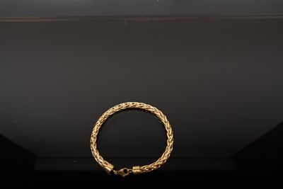 Bracelet or jaune 750/1000ème maille palmier 18,8 cm