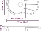 a drawing of a bathroom sink with the measurements of the bowl