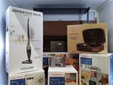 a display of kitchen appliances and appliances in a small room
