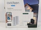 a box with a picture of a home security system in it