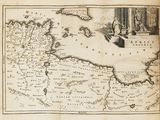 une vieille carte du Moyen-Orient et de l'Europe centrale