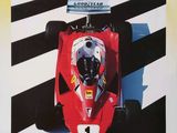 une image représentant un calendrier sur lequel figure une photo de voiture de course