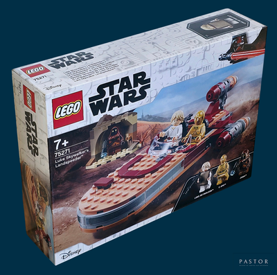 a box with a lego star wars set inside of it
