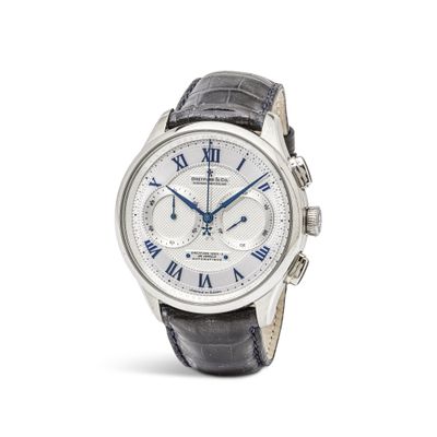 un gros plan d'une montre sur fond blanc, avec des chiffres romains