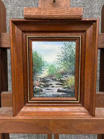 Jean Louis PETIT (XXème) « Le Ruisseau ». Huile sur toile. Signée...