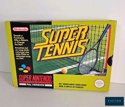 une boîte sur laquelle figure un jeu de tennis