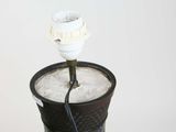 a lamp that is sitting on top of a table