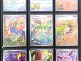 pokemon trading card display case with all of the cards in it