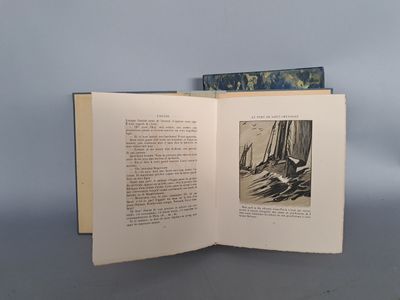 un livre ouvert sur lequel figure l'image d'une personne assise sur un banc