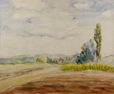 Raymond ESPINASSE (1897-1985) Paysage Aquarelle et crayon su…