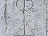 an image of a stone with a drawing on it
